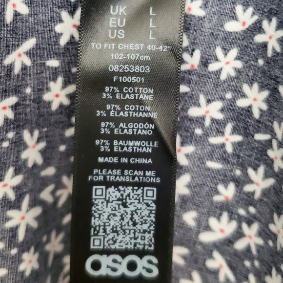 NWT ASOS Going Out Men's Button-down Shirt. Size L - Picture 5 of 5